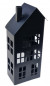 Preview: Metall Haus/Windlicht, schwarz 25 cm - 1 Preview: Metall Haus/Windlicht, schwarz 25 cm - 1