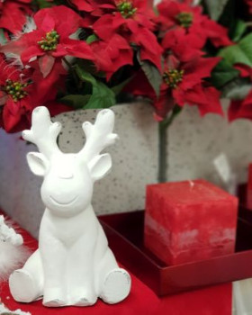 Dekofigur Elch, Weihnachtsdeko