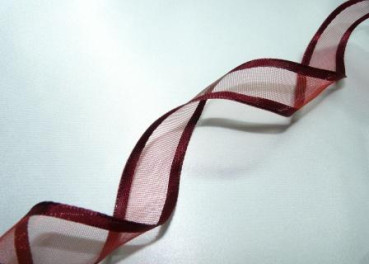 Tischband, Tischdekoration - Edles Band in Bordeaux. Bänder bei Tischdeko-online.de 1