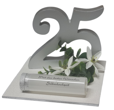 Geldgeschenk, Geldbox "Silverdream" zur Silberhochzeit - 1