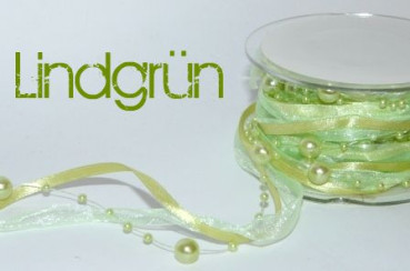 Band mit Satin, Organza und Perlen 5