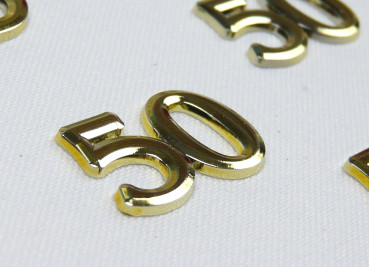 15 Streuzahlen "50" goldfarben - Streudeko - 2