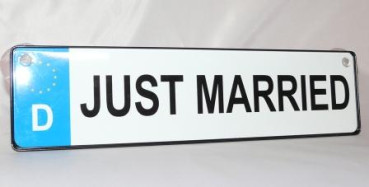 Hochzeitsdekoration - Just Married Auto-Schild. Autodeko 1