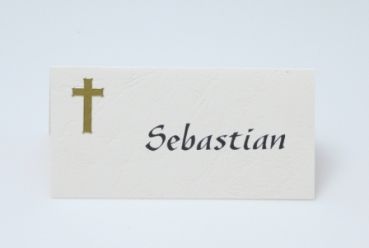 Tischkarte Kreuz, für alle christlichen Feiern 1