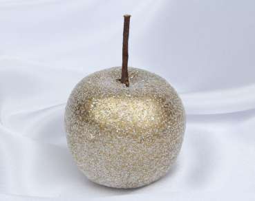 Tischdekoration - ein Glitzerapfel in den Farben gold oder champagner 2