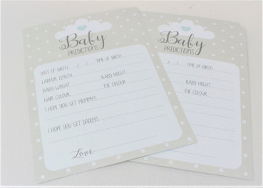Box für die Babyparty mit Vohersage Karten (Baby Predictions) - 3