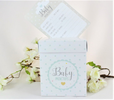 Box für die Babyparty mit Vohersage Karten (Baby Predictions) - 1