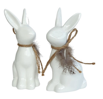 Osterdekoration - Ein eleganter, weißer Hase. Osterdeko 1