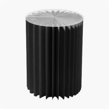 Säule "Flori" aus Papier in 3 Größen, creme - 2