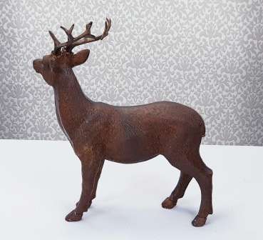Ein großer Hirsch mit braunem Geweih für Ihre elegante Weihnachtsdeko - 5