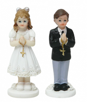 Kleine Figuren zur Kommunion, Konfirmation, Junge und Mädchen