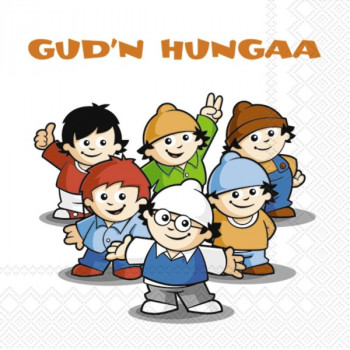 Servietten "GUD´N HUNGAA" - Mainzelmännchen