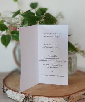 Bedruckung der Menükarten direkt in die Karte 1
