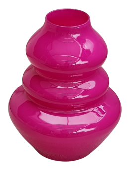 Moderne Glasvase in Pink - 1