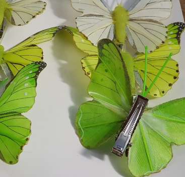 Schmetterlinge in Grüntönen - Streudeko Frühling - 2
