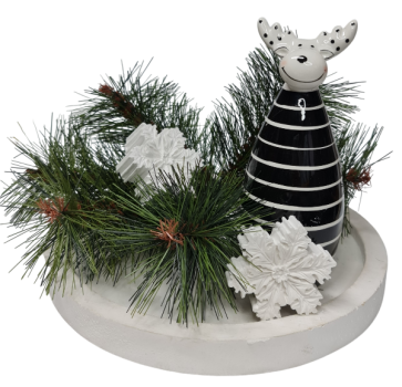 Deko-Schneeflocke aus Keraflott – 6,5 cm, weiß - 2