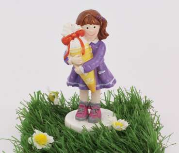 Tischdekoration, Figur zum Schulanfang, Mädchen 1