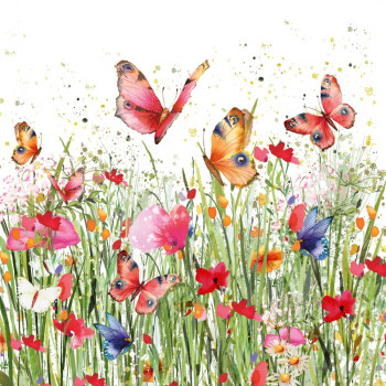 Sommerservietten "Sommerblumen" - Aquarell-Farben