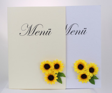 Menükarte mit Sonnenblumen 2