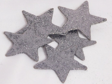 Glitzersterne Grau/schwarze. Streudeko Advents- und Weihnachtszeit - 1