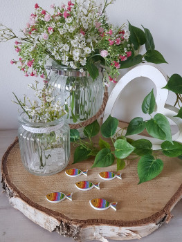 36 Regenbogen-Fisch Streu -  bunte Fische - 3