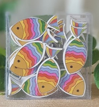 36 Regenbogen-Fisch Streu -  bunte Fische - 2