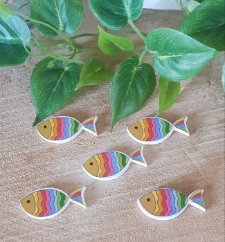 36 Regenbogen-Fisch Streu -  bunte Fische - 1