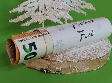 Geldgeschenk mit zwei Tannen für die Weihnachtszeit- 3