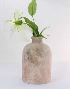 Vase, geeist in der Farbe Rosa 2