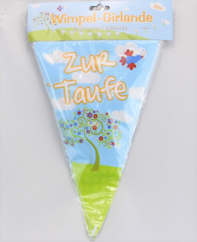 10 m Wimpel-Girlande zur Taufe - 1