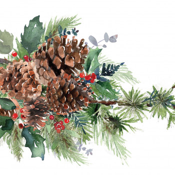 Weihnachtsservietten, Winterservietten "Winter Pine" - B1