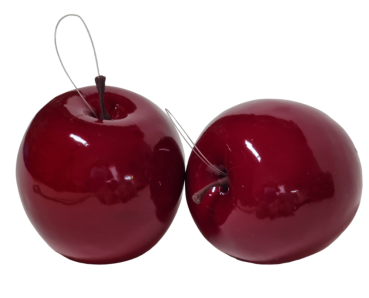 Apfel aus Kunststoff in der Farbe Rot, hochglänzend - 1