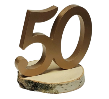 Aufsteller Goldene 50 - zur Goldhochzeit, den 50sten - 2