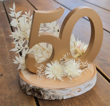 Aufsteller Goldene 50 - zur Goldhochzeit, den 50sten - 2