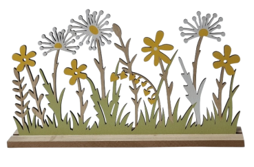 Aufsteller "Blumenwiese" aus Holz, Metall - 1