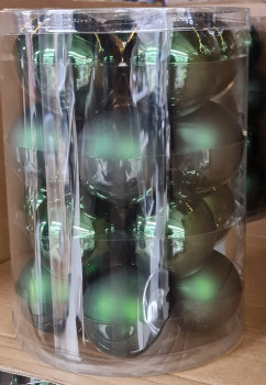 grüne Glaskugeln, Durchmesser 6 cm in Grün matt und glänzend - 6