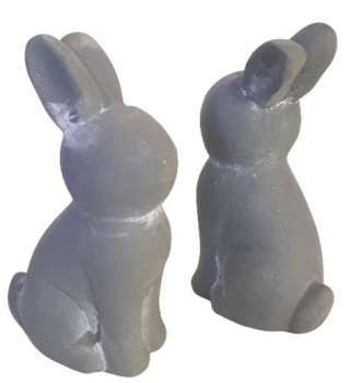Tischdekoration, Raumdeko zu Ostern - ein Hase in Betonoptik - 3