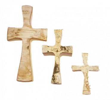 großes Birkenkreuz als Deko für Ihre christliche Feier - 3
