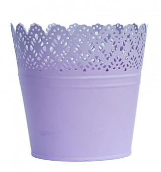 .Übertopf in der Farbe Flieder 14 cm hoch, 12,5 cm Durchmesser - 3