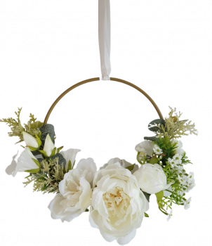 Blumenring, Blumenhänger mit englischen Rosen - 2