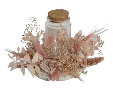 Geldgeschenk mit Trockenblumen im Bohostyle in der Farbe Zartrosa - 4
