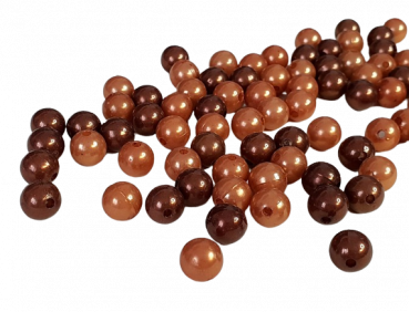100 g Perlen, Farbe: Braun-Mix