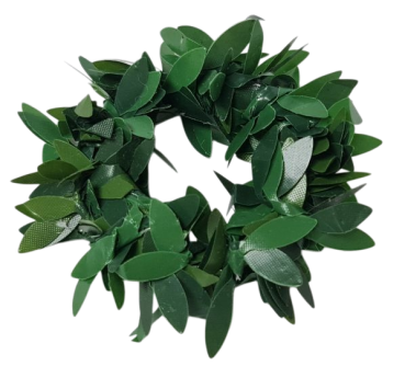 Kleiner Kerzenring aus Buchsblättern für Kerzen bis 2,5 cm Durchmesser - 2