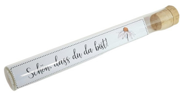 Gastgeschenk - Glasröhrchen mit einem Gänseblümchen - 1