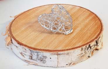 Streudeko - Herzen aus Silberdraht zum Streuen, 4 cm - 4