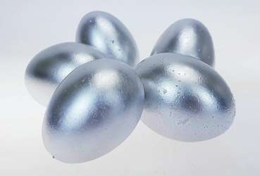 Ostereier in der Farbe Silber - 4