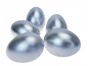 Ostereier in der Farbe Silber - 2
