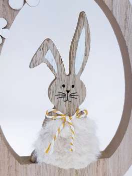 Aufsteller zu Ostern - ein Hase aus Holz im Ei - 3