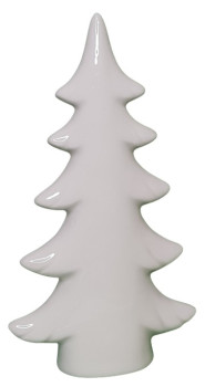 Weißer Tannenbaum aus Keramik 14 cm