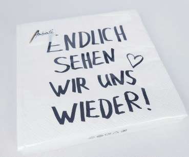Servietten "Endlich sehen wir uns wieder" - 2